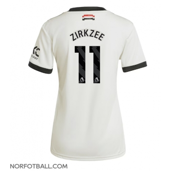 Billige Fotballdrakt Manchester United Joshua Zirkzee #11 Replika Tredjedrakt Dame 2024-25 Kortermet